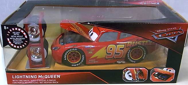 JADA TOYS METALS DIE CAST 1/24スケール CARS 2018 LIGHTNING McQUEEN WITH TIRE RACK